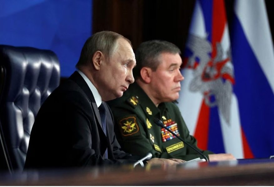 Russian President Vladimir Putin and Chief of the General Staff of Russian Armed Forces Valery Gerasimov