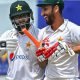 Imam-ul-Haq (L) hit an unbeaten 50 to steer Pakistan home in their tricky chase of 131 against Sri Lanka