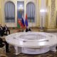 Russia's President Vladimir Putin meets with Armenia's Prime Minister Nikol Pashinyan and Azerbaijan's President Ilham Aliyev on the sidelines of the Eurasian Economic Union summit in Moscow