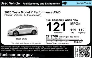 The U.S. Environmental Protection Agency (EPA) signs off on fuel economy and driving range estimates. 