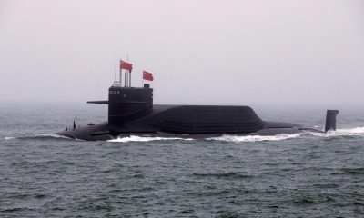 The Chinese navy's nuclear-powered submarine Long March 11 takes part in a naval parade off the eastern port city of Qingdao on April 23, 2019. The Pentagon says China is building advanced nuclear-powered subs that are quieter and harder to detect than previous models.