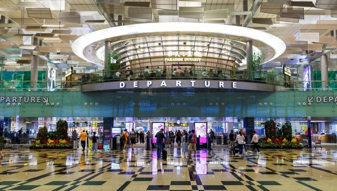 Departure hall at Terminal 3 of Singapore's Changi Airport.