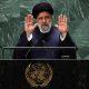 Iran's President Ebrahim Raisi gestures to the audience inside the United Nations General Assembly hall as he completes his address to the 78th Session of the U.N. General Assembly in New York City, U.S., September 19, 2023.