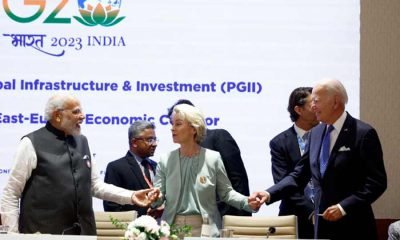 U.S. President Joe Biden, Indian Prime Minister Narendra Modi and President of the European Union Ursula von der Leyen attend the G20 summit in New Delhi, India, September 9, 2023.