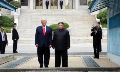 Trump and Mr Kim the Korean border in 2019