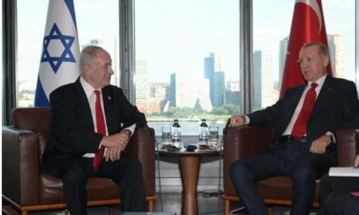 Turkish president Recep Tayyip Erdogan and Israeli prime minister Benjamin Netanyahu held talks during the United Nations General Assembly yesterday