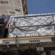 United Nations Secretary-General Antonio Guterres inspects aid for Palestinians, as officials wait to deliver aid to Gaza through the Rafah border crossing between Egypt and the Gaza Strip