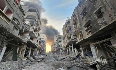 A view shows houses and buildings destroyed in Israeli strikes, in Jabalia in the northern Gaza Strip, October 11, 2023