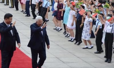 Chinese President Xi Jinping welcomed Palestinian President Mahmoud Abbas in 2017