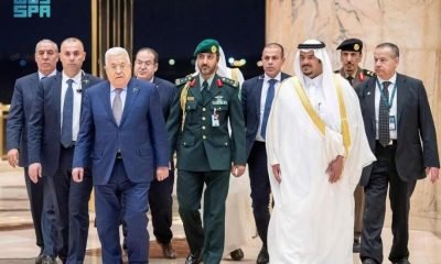 Palestinian President Mahmoud Abbas arrives to attend Organisation of Islamic Cooperation (OIC) summit in Riyadh, Saudi Arabia, November, 10, 2023