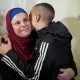 Released Palestinian prisoner Israa Jaabis is received by her family in her house in Jerusalem, amid a hostages-prisoners swap deal between Hamas and Israel, November 26, 2023.