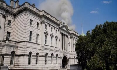 Fire at London's cultural and entertainment center Somerset House